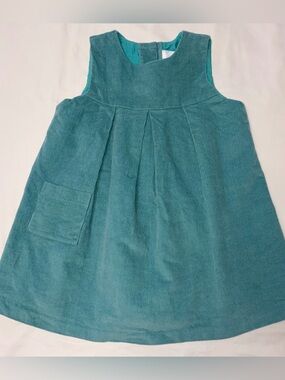 Little English teal corduroy jumper fully lined sz 2T EUC smoke free home